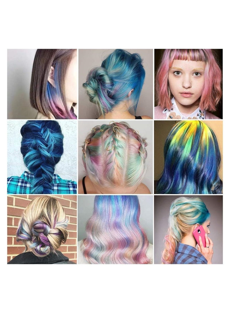 KASTWAVE Mini Hair Color Comb, New Hair Chalk Comb Temporary Washable Hair Color Dye DIY Hair Color for Girls Kids New Year Birthday Party Cosplay, Girls Gifts (Blue, Yellow, Purple, Red, Green, Pink)  - Image 4