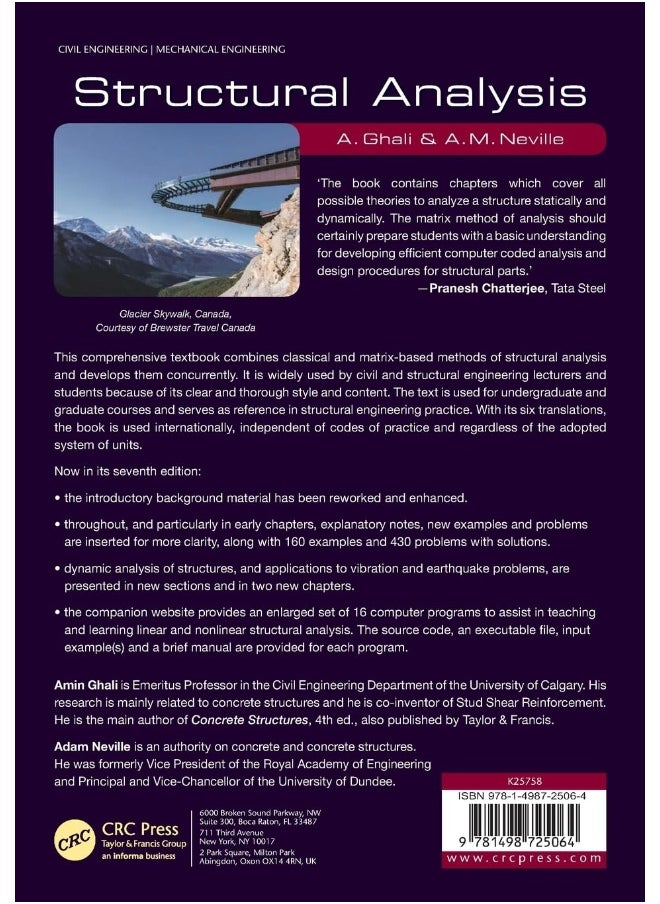 null - CRC Press Structural Analysis: A Unified Classical and Matrix Approach, Seventh Edition - Image 1