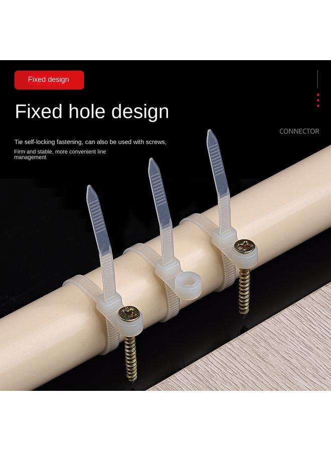 الأزرق جي دبليو الشركة المصنعة بالجملة رأس ثابت حزام نايلون 5*200 ثقب لولبي حفرة دائرية حزام ربط مشبك بلاستيكي مقفل - Image 3