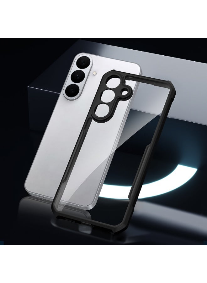 إكسوند غطاء حماية متوافق مع for Samsung Galaxy S26 FE، بتصميم حماية مرتفع للكاميرا، هيكل هجين من TPU وPC، غطاء خلفي أسود شفاف نحيف ومضاد للاصفرار - Image 5