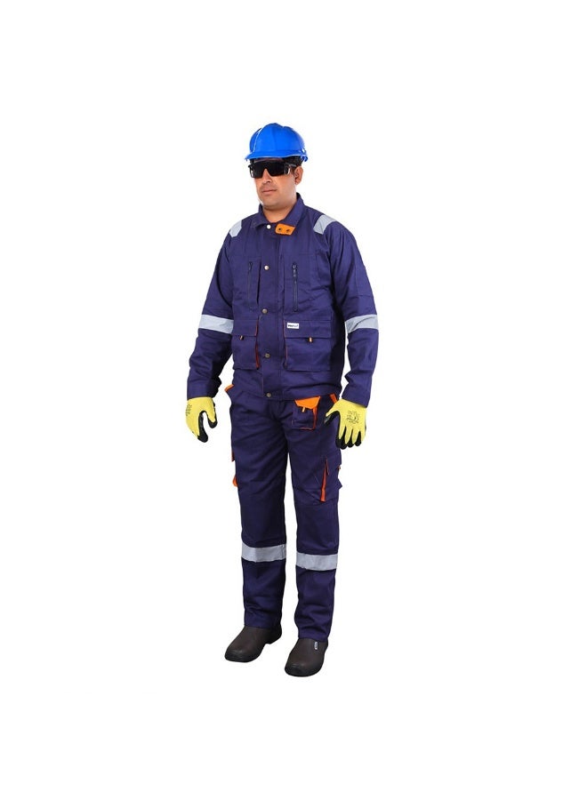 Vaultex FPT 260GSM Cotton Pant & Shirt, Navy Blue, Large - Image 1