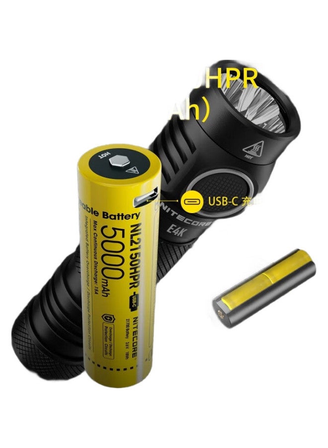 NITECORE مصباح يدوي عالي الكثافة E4K للسفر الخارجي، المشي، تسلق الجبال، إضاءة محمولة، قابلة لإعادة الشحن، مقاومة للماء - Image 1