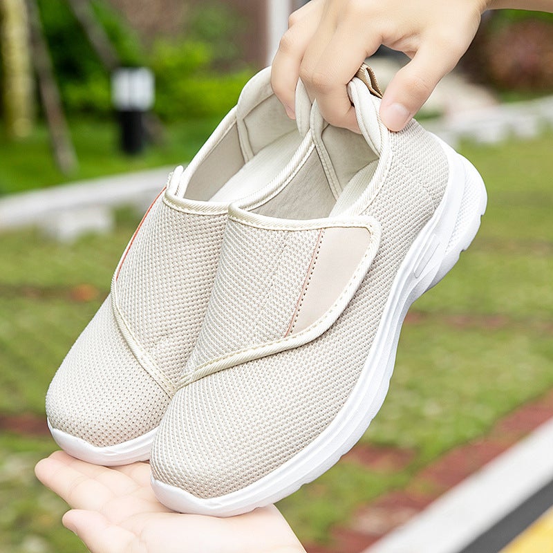 Large Size Velcro Shoes For The Elderly With Wide Feet And Thick Insteps For Men And Women, Autumn Sports Shoes For Middle-Aged And Elderly People, Soft-Soled Walking Shoes - Image 3