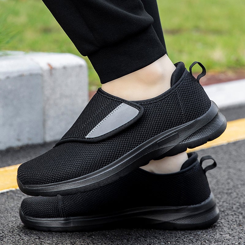Large Size Velcro Shoes For The Elderly With Wide Feet And Thick Insteps For Men And Women, Autumn Sports Shoes For Middle-Aged And Elderly People, Soft-Soled Walking Shoes - Image 5