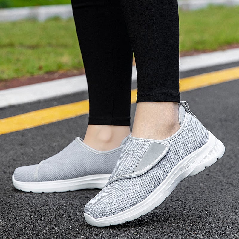 Large Size Velcro Shoes For The Elderly With Wide Feet And Thick Insteps For Men And Women, Autumn Sports Shoes For Middle-Aged And Elderly People, Soft-Soled Walking Shoes - Image 4