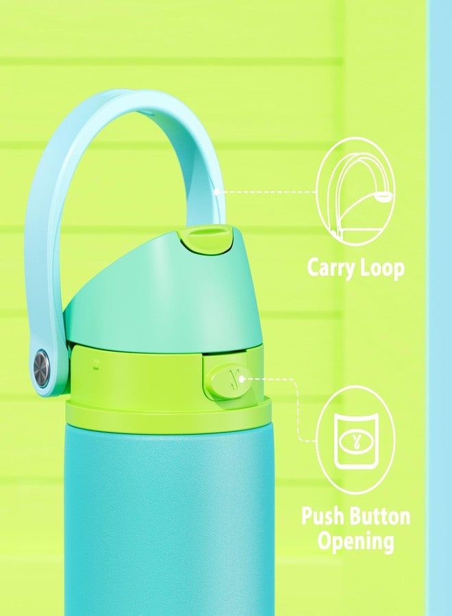 Meoky 24 oz Insulated Water Bottle for Men: Meoky Stainless Steel Water Bottle with 2-in-1 Straw and Spout Lid - Leak Proof, Cold for 24 Hours, Fits in Car Cup Holder, BPA-Free for Sports Travel, Teal - Image 5