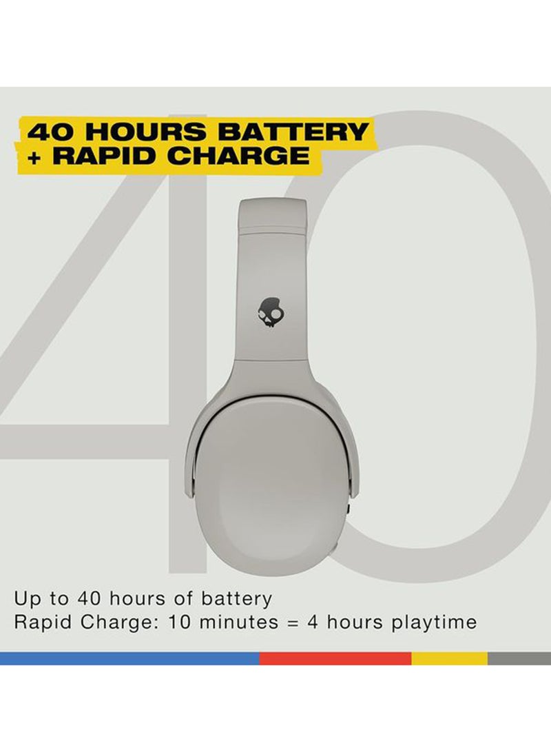 Skullcandy Crusher 540 Active Wireless Bluetooth Headphones with Multi-Sensory Bass, Noise Isolating Over-Ear Fit, Sweat and Water Resistant, 40 Hours Battery, Microphone for iPhone Android Concrete - Image 3