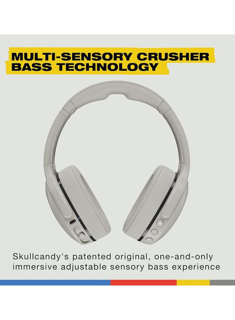 Skullcandy Crusher 540 Active Wireless Bluetooth Headphones with Multi-Sensory Bass, Noise Isolating Over-Ear Fit, Sweat and Water Resistant, 40 Hours Battery, Microphone for iPhone Android Concrete - Image 2
