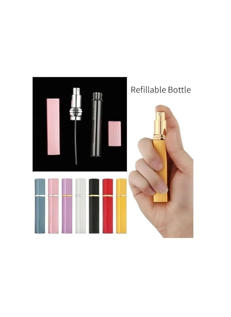 Generic 12ml Luxury Mini Refillable Perfume Bottle - Travel Atomizer Sprayer, Round Tube Pump, Empty Cosmetic Perfume Bottle for Perfume Lovers (Purple)  - Image 2