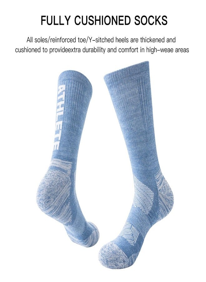 JOYNÉE 6 Pairs Mens Crew Cushion Socks Work Athletic Running Socks Casual Breathable Socks for Men,Sock Size:10-13 - Image 4