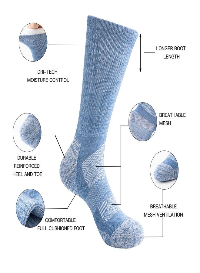 JOYNÉE 6 Pairs Mens Crew Cushion Socks Work Athletic Running Socks Casual Breathable Socks for Men,Sock Size:10-13 - Image 3