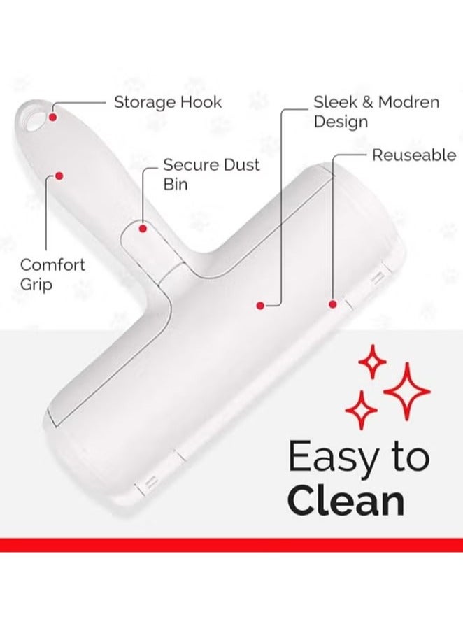 Pet Hair Removal Roller Tool - Cat and Dog Hair Remover for Furniture, Couch, Carpet, Clothing and Bedding - Portable, Multi-Surface Fur Removal Tool - Image 2