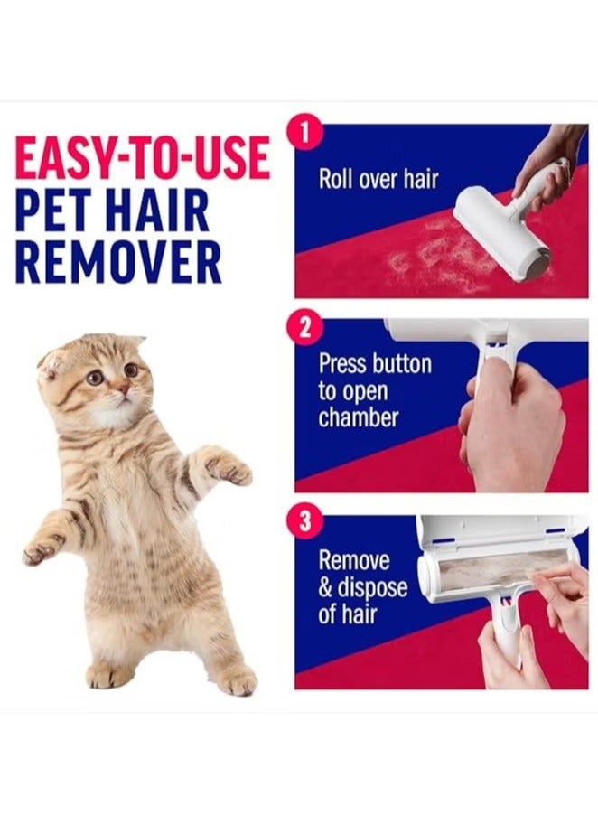 Pet Hair Removal Roller Tool - Cat and Dog Hair Remover for Furniture, Couch, Carpet, Clothing and Bedding - Portable, Multi-Surface Fur Removal Tool - Image 4