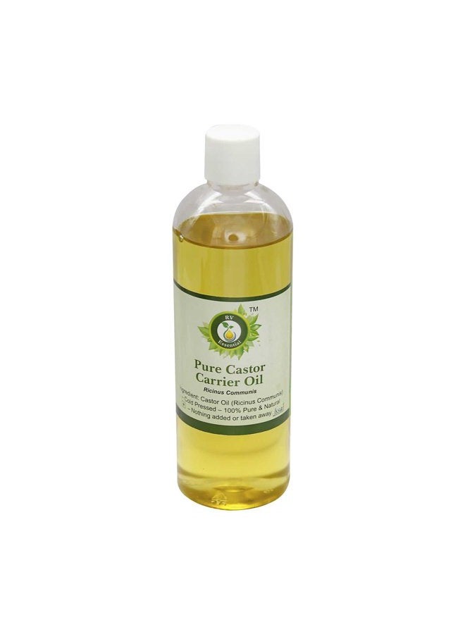 r v essential Castor Oil | Ricinus Communis | Cold Pressed Castor Oil | for Hair, Nails, Face, Skin, Eyelashes, Eyebrows, Scalp, Body Massage | 100% Pure Natural | Cold Pressed | 100ml | 3.38oz  - Image 1