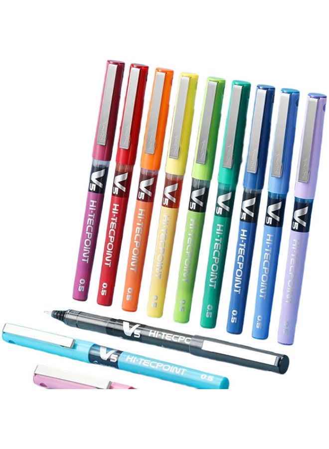 Pilot Bx-V5 Rollerball Pen, Direct Liquid System, Small V5 Gel Pen, Needle-Tip Gel Pen, Signature Pen, Red, 0.5Mm, 12-Pack - Image 1