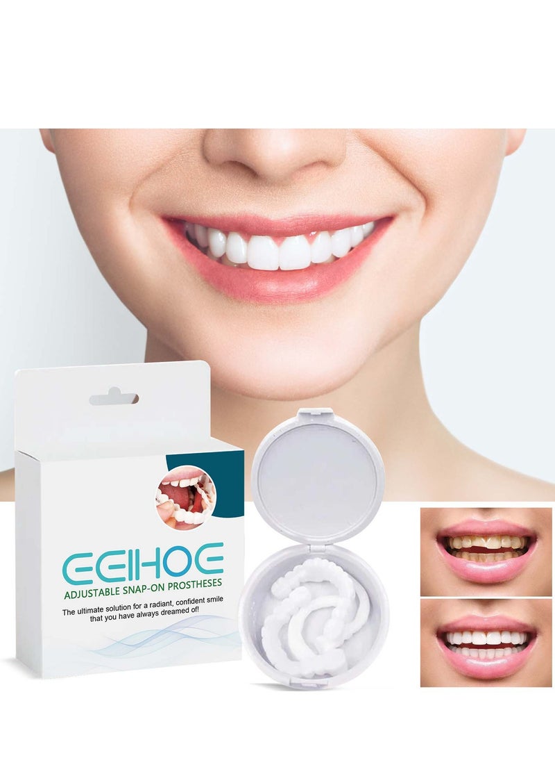 إيلهو طقم إصلاح الأسنان، أطقم أسنان قابلة للتعديل، قوالب أطقم أسنان مؤقتة قابلة للتخصيص لاستعادة ابتسامة واثقة - Image 1