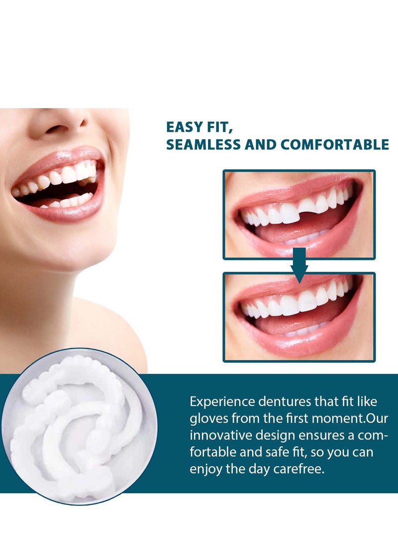 إيلهو طقم إصلاح الأسنان، أطقم أسنان قابلة للتعديل، قوالب أطقم أسنان مؤقتة قابلة للتخصيص لاستعادة ابتسامة واثقة - Image 3