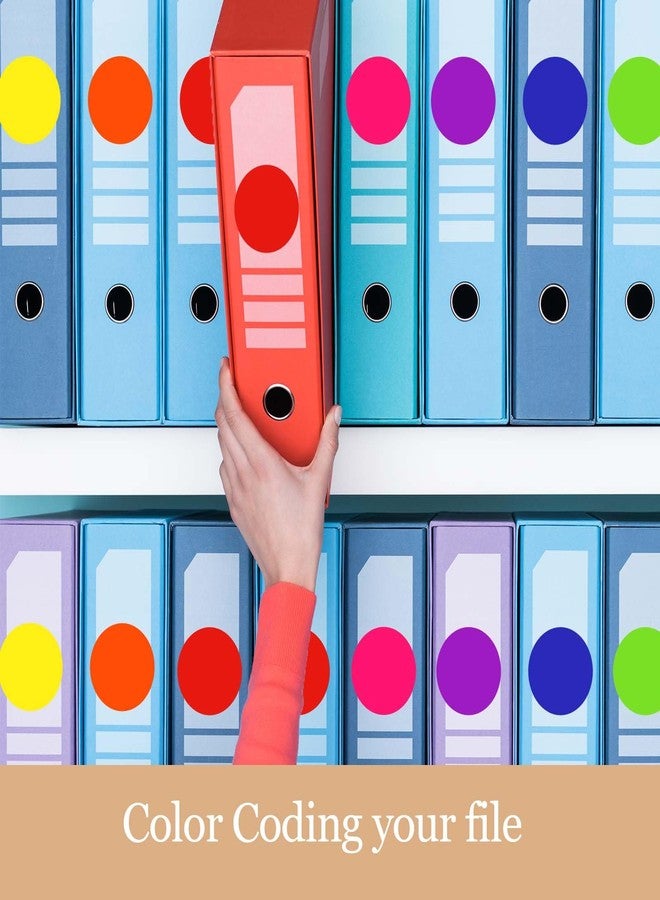 Dreecy Colored Dot Stickers 1 Inch, Circle Stickers Round Color Coding Dots Markers Sticker, 1575 PCS Removeable Sticky Labels Sticker Dots for Toddlers Students Office Classroom in 7 Assorted Colors - Image 4
