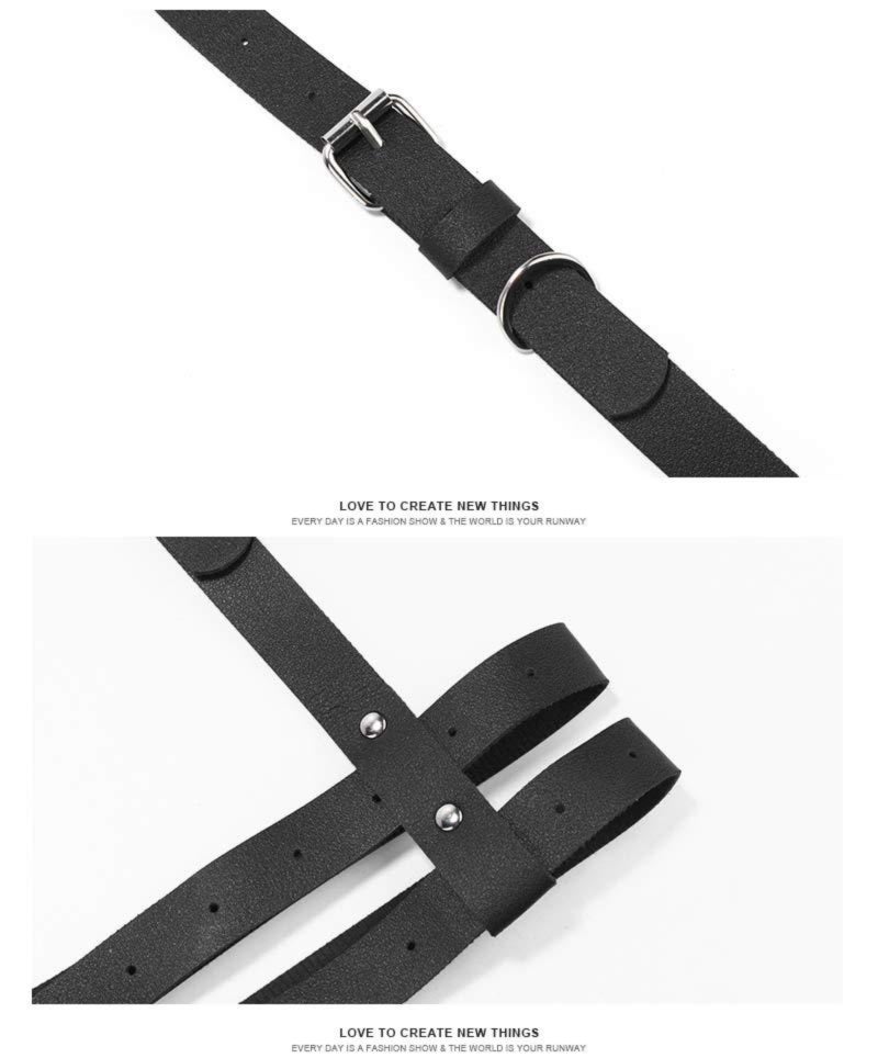 Punk-style cosplay prop belt with integrated suspenders for a fashionable and waist-slimming look - Image 2