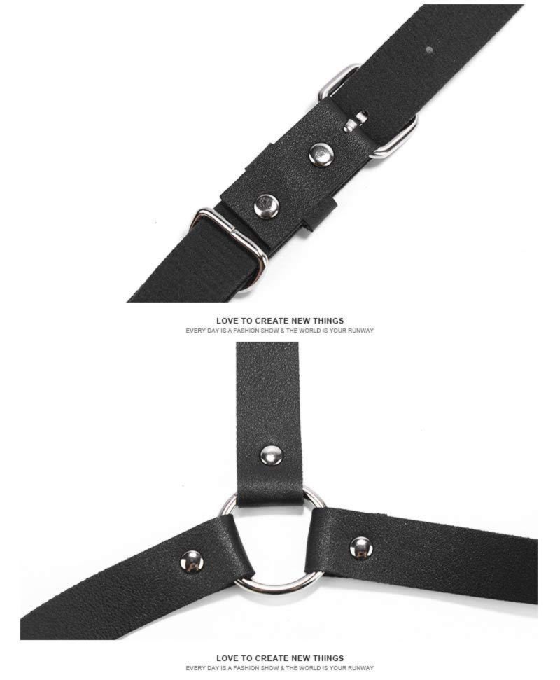 Punk-style cosplay prop belt with integrated suspenders for a fashionable and waist-slimming look - Image 5