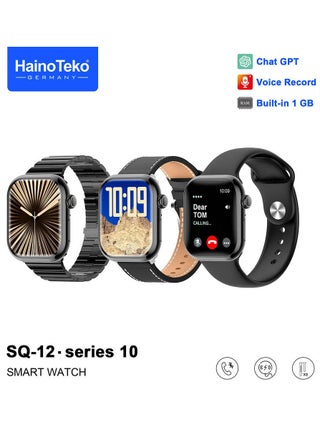 HainoTeko SQ-12 Series 10 Smart Watch with AMOLED Display Chat GPT Video Recording and 3 Pair Straps Designed for Ladies and Gents Black - pzsku/Z1C81BD7F26CA250197E3Z/45/_/1730545917/8a5e7439-c4c1-41fa-9bf3-6d9e604c5e3e