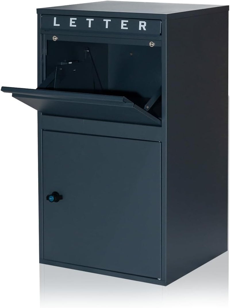 INDIAN DECOR INDIAN DECOR 48463 Package Delivery Boxes for Outside Large Mailbox for Parcel Galvanized Steel Parcel Mailbox Wall Mounted Lockable AntiTheft for PorchCurbside  - Image 1