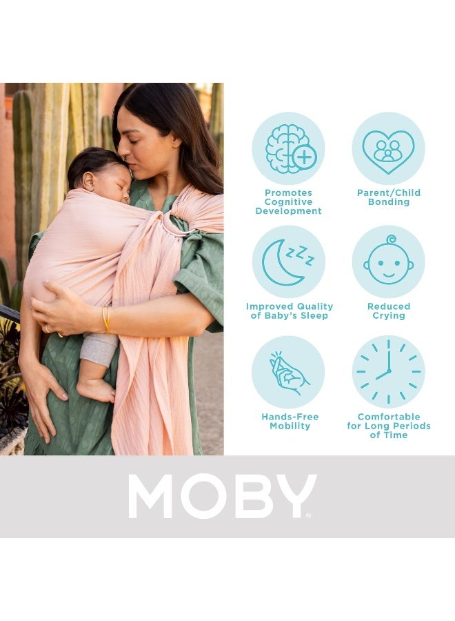 Moby (Rose) - Ring Sling - Double Gauze - Rose - Image 3