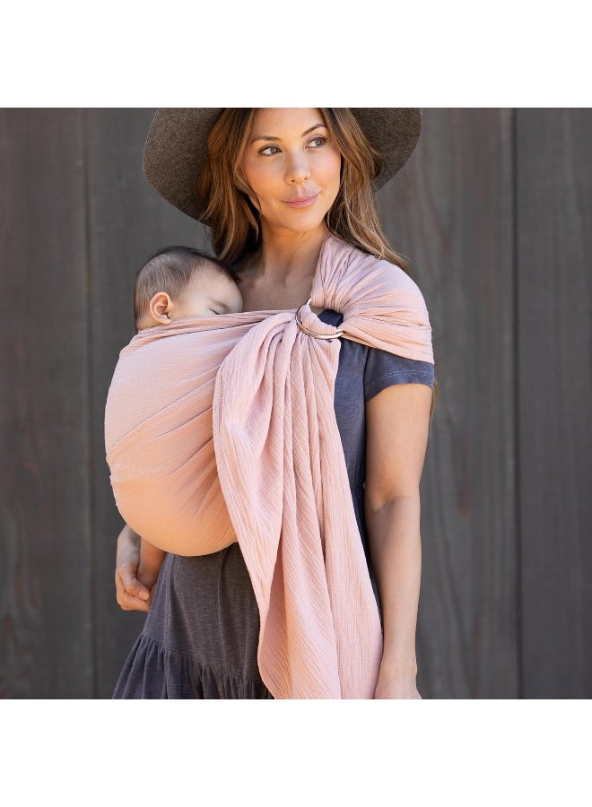 Moby (Rose) - Ring Sling - Double Gauze - Rose - Image 5