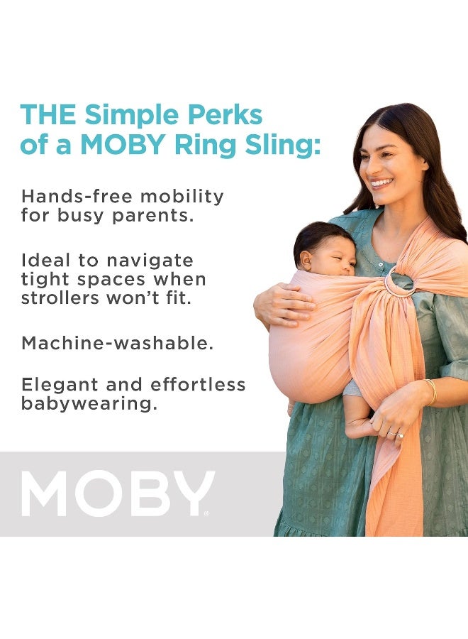 Moby (Rose) - Ring Sling - Double Gauze - Rose - Image 4