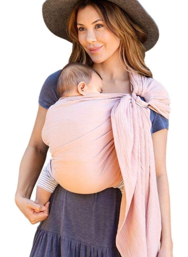Moby (Rose) - Ring Sling - Double Gauze - Rose - Image 1