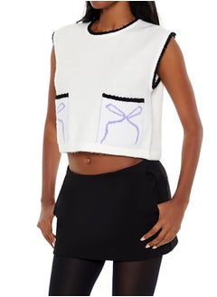 FOREVER 21 Cropped Bow Sweater Vest  - Image 2