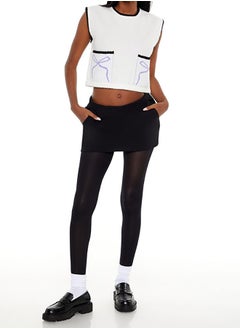 FOREVER 21 Cropped Bow Sweater Vest  - Image 4