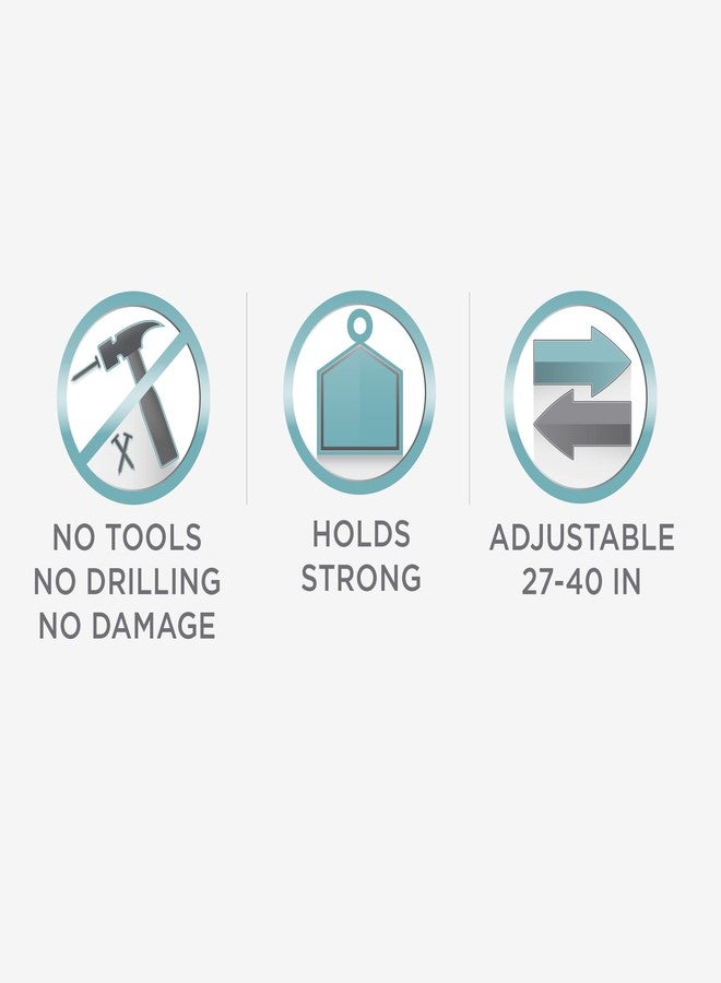 Zenith Zenna Home Chrome Silver Tension Rod 40 in. L - Image 3