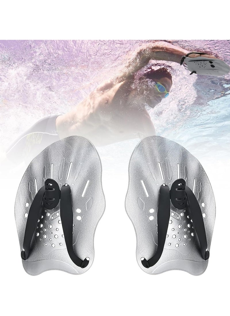 PYC Swimming Paddles for Hands, Swimming Training Hand Paddles with Adjustable Straps, Swim Paddles for Adult Children Unisex Professional Swimming Accessories - 1 Pair  - Image 1