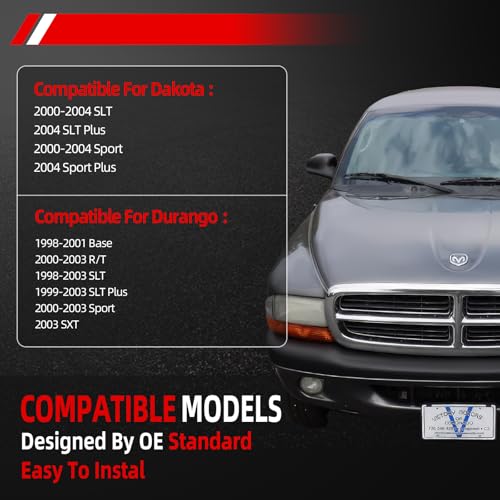 OVANOH Front Left Driver Side Power Window Regulator with Motor Assembly Compatible For Dodge Durango 1998-2003 Dakota 2000-2004 741-649 5066431AC - Image 4