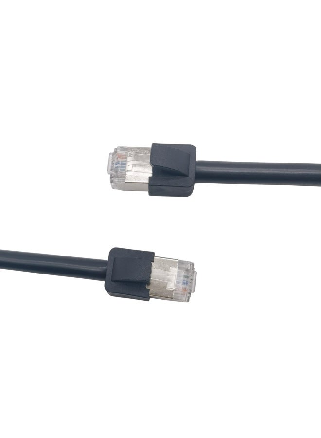 Direct CAT6 Short Head Network Cable Six Types Of Short Head Shielding Finished Network Cable CAT6 Gigabit Short Head Shielding Jumper-Color:Black-Line Length:1 M  - Image 2