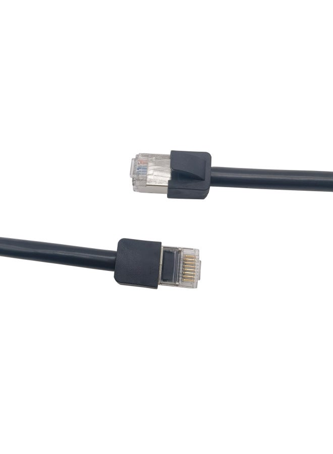 Direct CAT6 Short Head Network Cable Six Types Of Short Head Shielding Finished Network Cable CAT6 Gigabit Short Head Shielding Jumper-Color:Black-Line Length:1 M  - Image 1