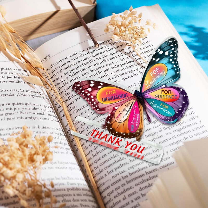 LNOKRIM Thank You Gift for Women Men, Appreciation Gifts, Inspiration Work Gifts, Butterfly Acrylic Sign, Coworker Leaving Gift, Retirement Gifts, Appreciation Thank You Gifts for Teacher Boss Leader Coworker - Image 3