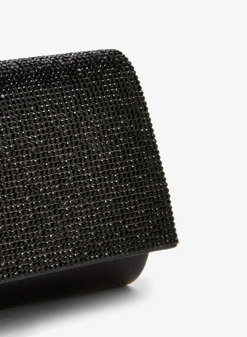 Paprika BLACK Embellished Clutch With Chain Strap for Women | Best Price UAE