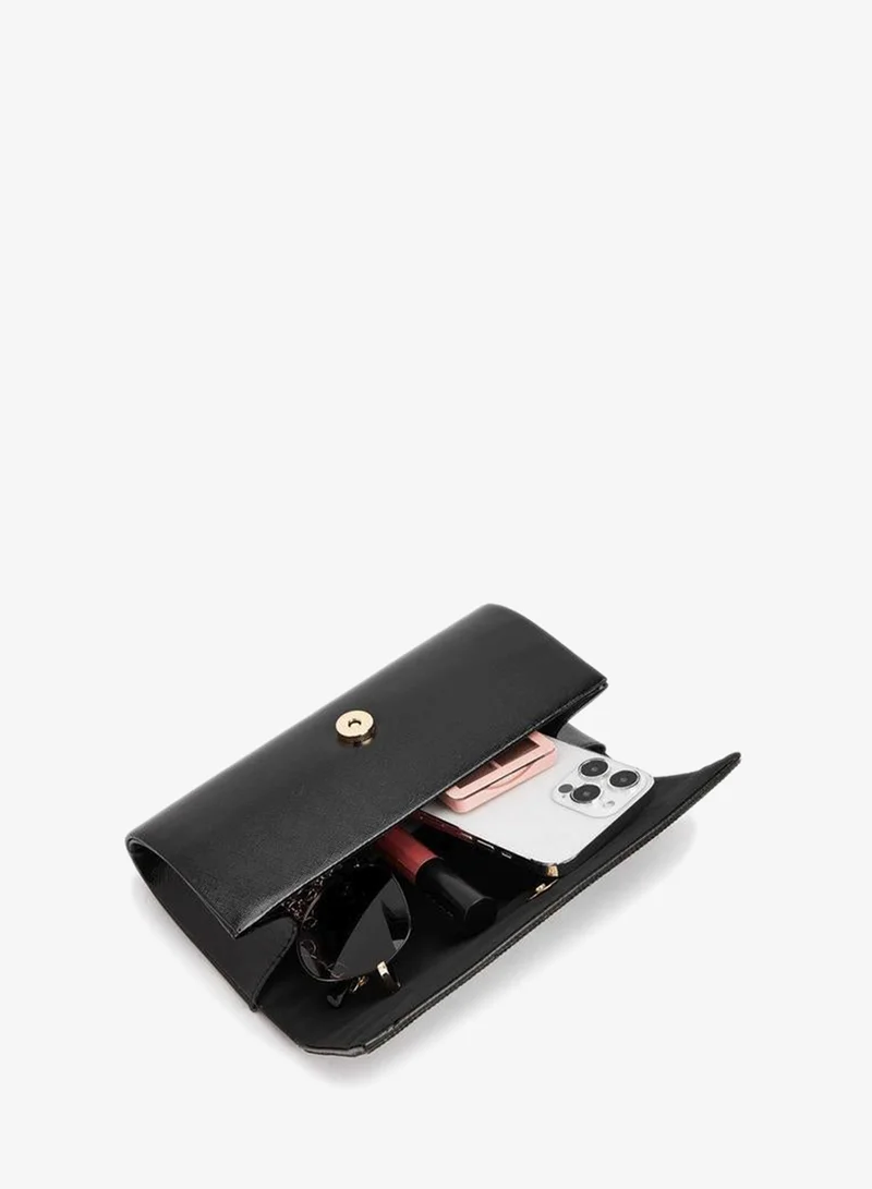 Paprika BLACK Embellished Clutch With Chain Strap for Women | Best Price UAE