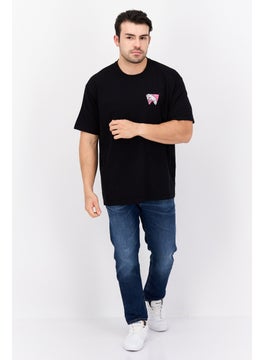 Wrangler Men Crew Neck Short Sleeve Graphic Print T-Shirt, Black  - Image 4