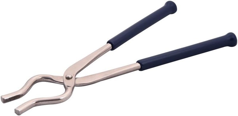 HAZEL Stainless Steel Tong for Holding Kitchen Utensils with Rubber Grip  Heavy Duty Pakkad Tong  Pakad for Home Matte Finish Silver - Image 1