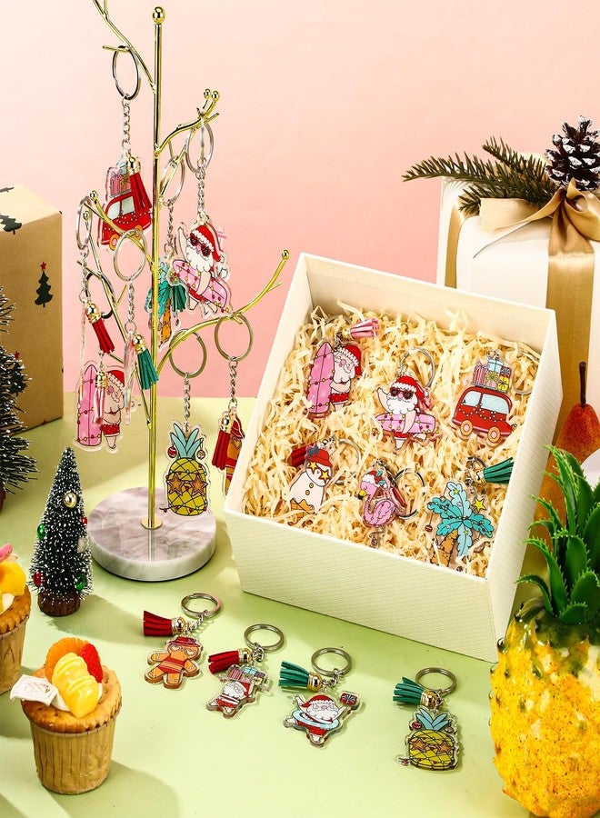 سوريو مجموعة هدايا حفلات عيد الميلاد من Sureio، 30 قطعة، سلاسل مفاتيح أكريليك، هدايا بالجملة، زينة حفلات عيد ميلاد سانتا الاستوائية بنمط هاواي، لوازم عيد الميلاد، زينة معلقة، هدايا للطلاب في كرنفالات المدارس - Image 5