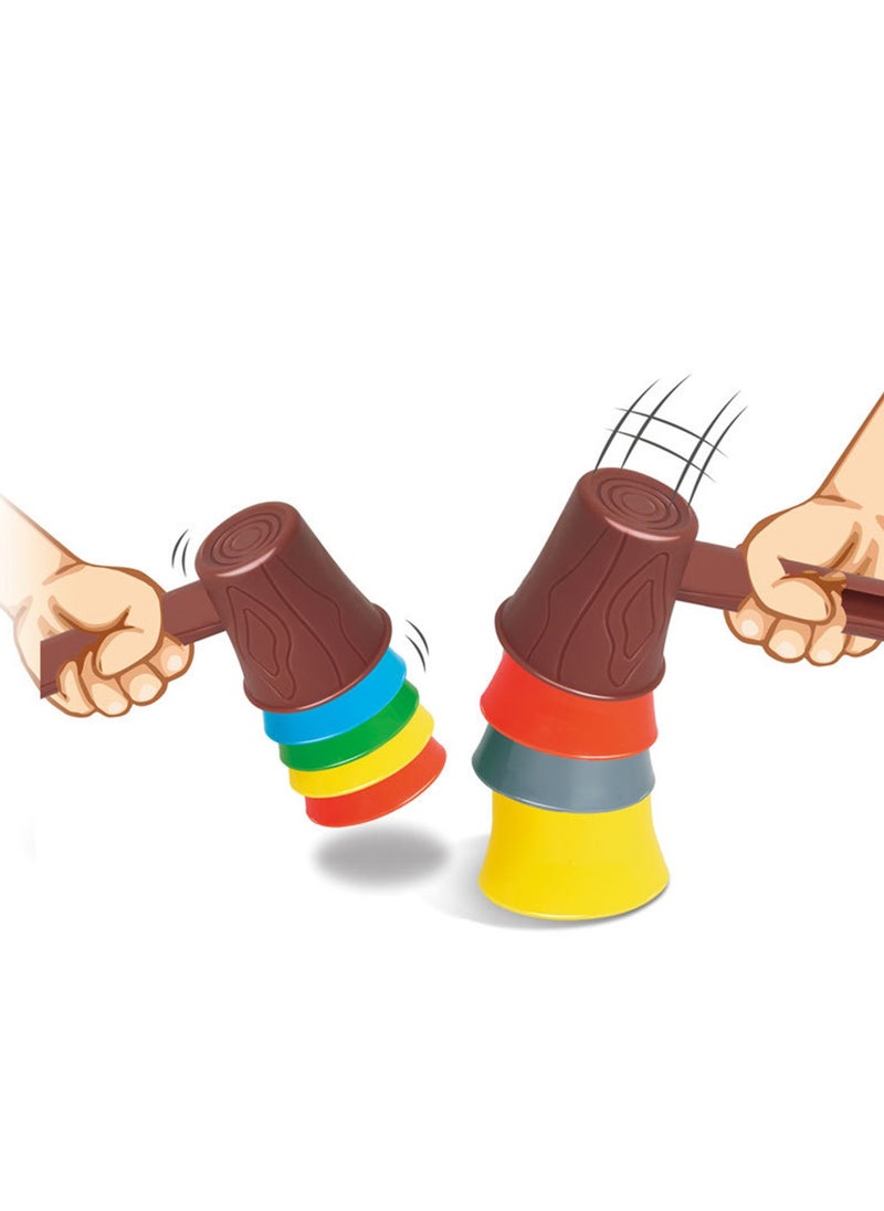 YelaJoy - Stacking Cup Gopher Game, Mini Happy Gopher Stacking Cup Tapping Game, Educational Colour and Shape Matching Game, Parent-Child Interactive Early Learning Game, Boys, Girls, Teenagers, Adults Classic - Image 1