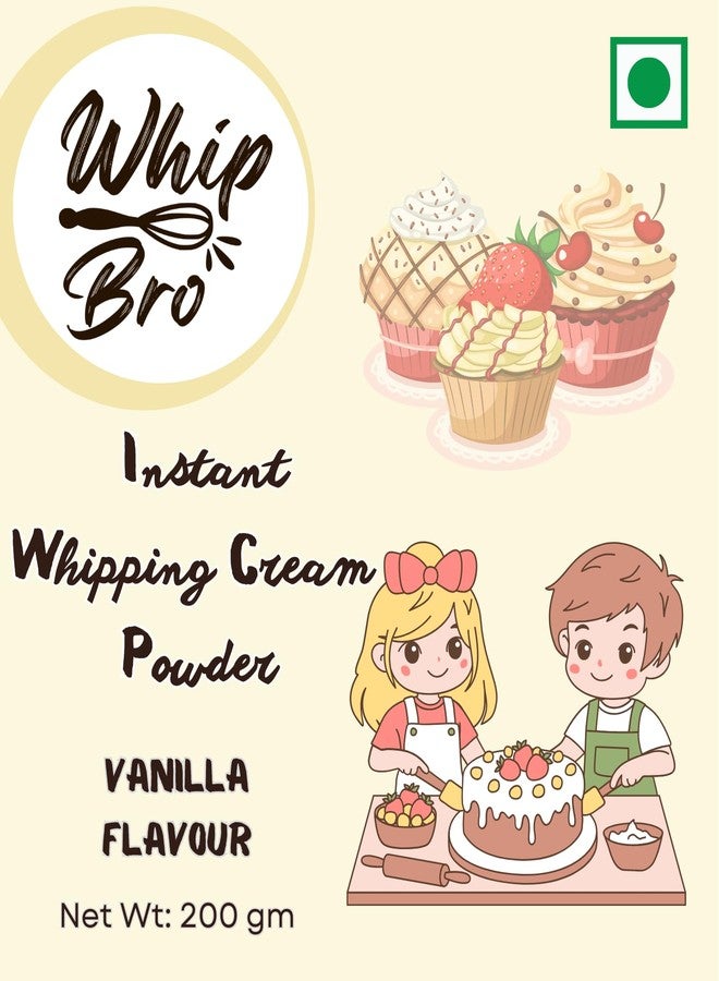 VINTOP WhipBro Whipping Cream Powder (200g) | Vanilla Flavour | Instant Dessert & Bakery Cream | Easy to Whip | Rich & Smooth Texture - Image 4