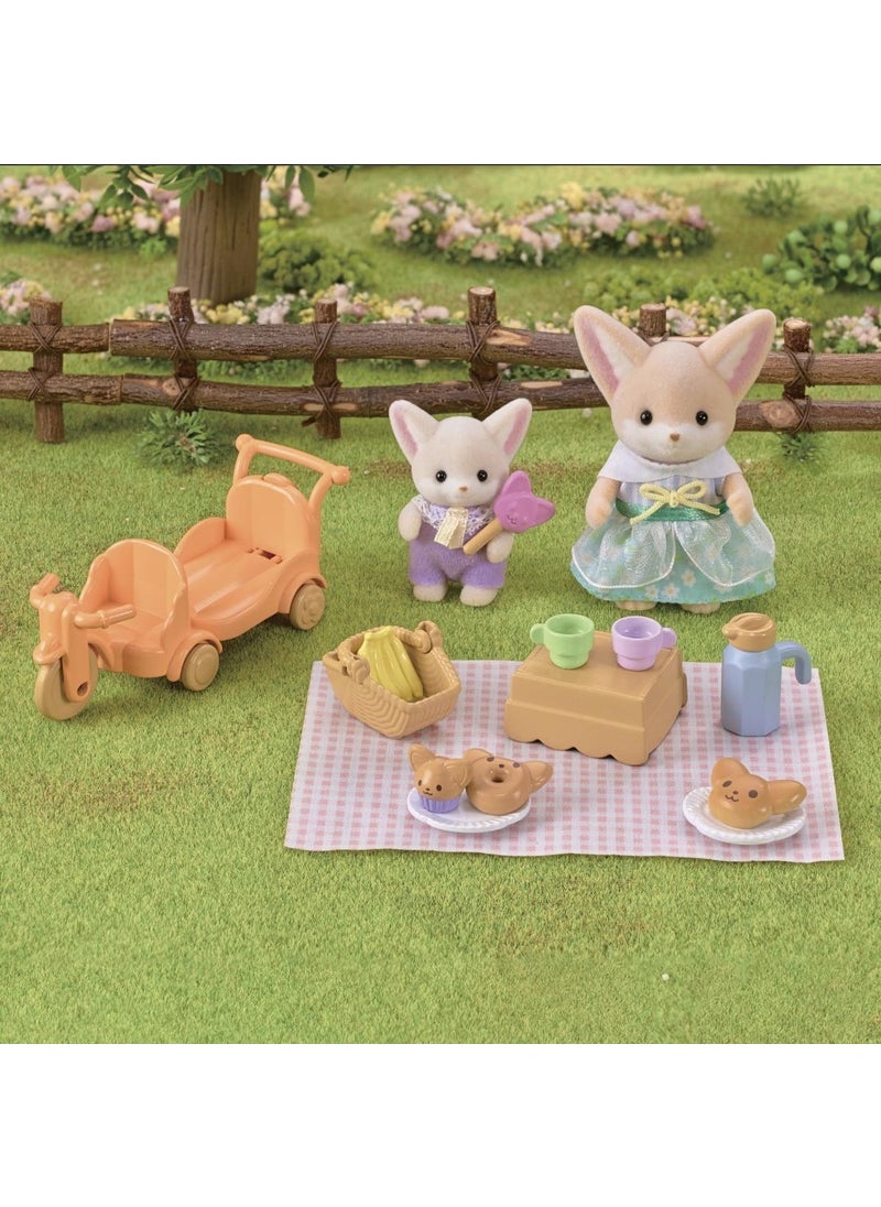 Sylvanian Families Picnic Set - Desert Fox Girl and Baby 5698  - Image 4