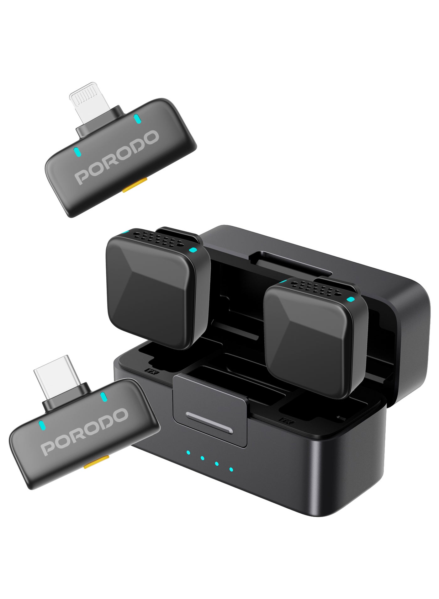 porodo Porodo Lavalier Microphone typec,lightning,wireless Z1C827DC33A01A6C63A90Z