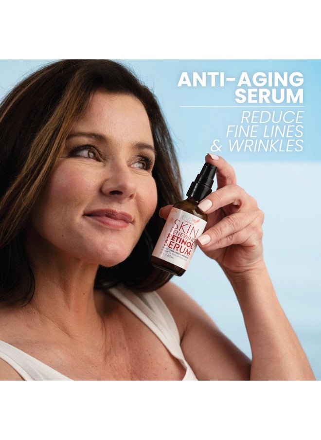 Eva Naturals - Retinol Serum For Face With Hyaluronic Acid (Double Size 2 Oz) Anti Aging Serum Minimizes Fine Lines & Wrinkles Improves Sun Damaged Skin & Fades Dark Spots - Image 1