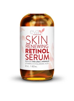 Retinol Serum For Face With Hyaluronic Acid (Double Size 2 Oz) Anti Aging Serum Minimizes Fine Lines & Wrinkles Improves Sun Damaged Skin & Fades Dark Spots
