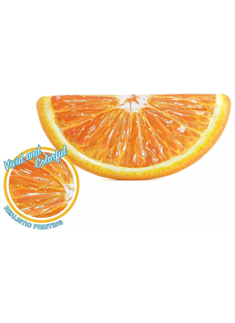 INTEX - 58763EU-Inflatable Floating Pool Orange Slice Mat 1.78mx85cm/70"x33.5" - Image 1